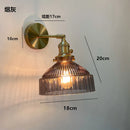 Axyaa Amber Glass LED Wall Sconce Modern Nordic Bedroom Cafe Stair Light Fixtures