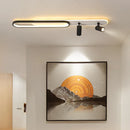 Axyaa Acrylic Strip LED Chandeliers with Spotlights for Living Room Bedroom Kitchen Lighting
