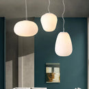 Axyaa Milky White Glass Pendant Lamp for Bedroom and Dining Lighting