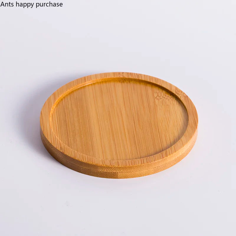 Axya Bamboo Base Tray: Versatile Tableware & Coaster Set for Kitchen & Dining