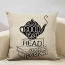 Axyaa Life Beautiful Words Linen Cushion Cover 45x45cm Luxe Bedroom Decor