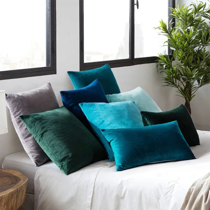 Luxurious 45*45cm Velvet Cushion Cover by Axyaa: Soft Pillowcase for Sofa & Living Room