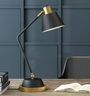 Axyaa Black Metal LED Table Lamp - Nordic Design, Reading Room Decor
