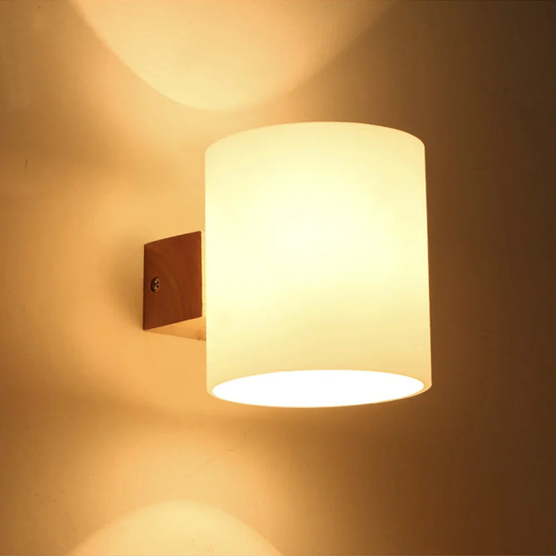LED Wooden Wall Sconce Light for Home Decor by Axyaa