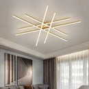 Axyaa Modern Gold & Black LED Ceiling Chandelier for Home & Restaurant