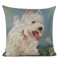 Colourful Bull Terrier & Dachshund 3D Cushion Cover for Home Sofa by Axyaa