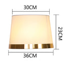 Axyaa Luxe Gold-Edged Cloth Lampshade for Bedroom Floor & Bedside Lamps