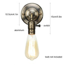 Axyaa Chrome Loft Retro Vintage Wall Sconces LED Wall Lights