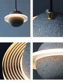 Axya Cement Planet Pendant Light for Creative Bar and Bedside Ambiance