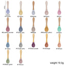 Axya Organic Soft Tip Baby Feeding Spoon, Wooden Handle, BPA-Free