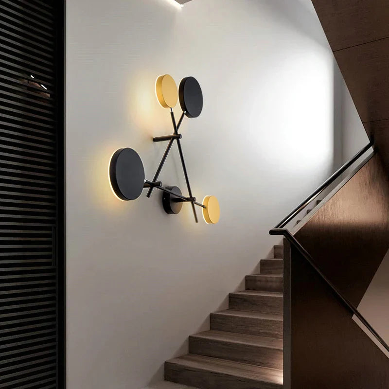 Axyaa Rotating LED Wall Sconce with Switch: Adjustable Stair Light for Hallway