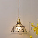 Axyaa Flower Glass LED Pendant Copper Hanging Light Nordic Modern Dining Bedroom Fixtures