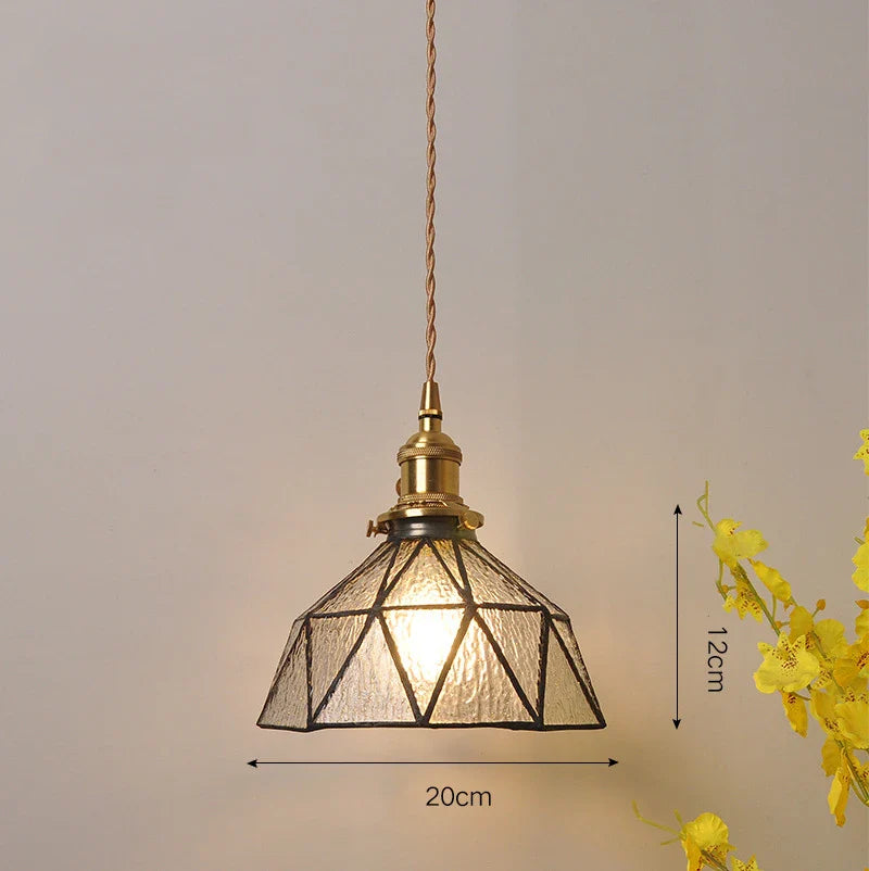 Axyaa Nordic Purple Glass LED Pendant Light, Modern Hanging Lamp for Bar, Bedroom, Dinning Room