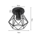 Axyaa Modern Nordic Iron Frame Ceiling Light Fixture Cage Retro Loft Lamp