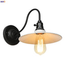 Axyaa Vintage Industrial Wall Light Sconce LED - White Antique Bedroom Stair Porch