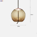 Axyaa Nordic Glass LED Pendant Lights - Modern Hanging Light for Dinning Living Room