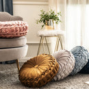 Velvet Round Cushion 40x40cm, Pink/Blue, Home Decor for Sofa, Chair, Car - Axyaa Brand