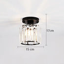 Axyaa Crystal Ceiling Light Modern Decorative Lamp E27 Base Square Round Lighting