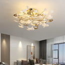 Axyaa Ginkgo Leaf Chandelier: Luxury Post-modern Hall Light for Home, Restaurant, and Bar