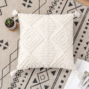 Axyaa Ivory Loop Tufted Cotton Cushion Cover for Home Decor