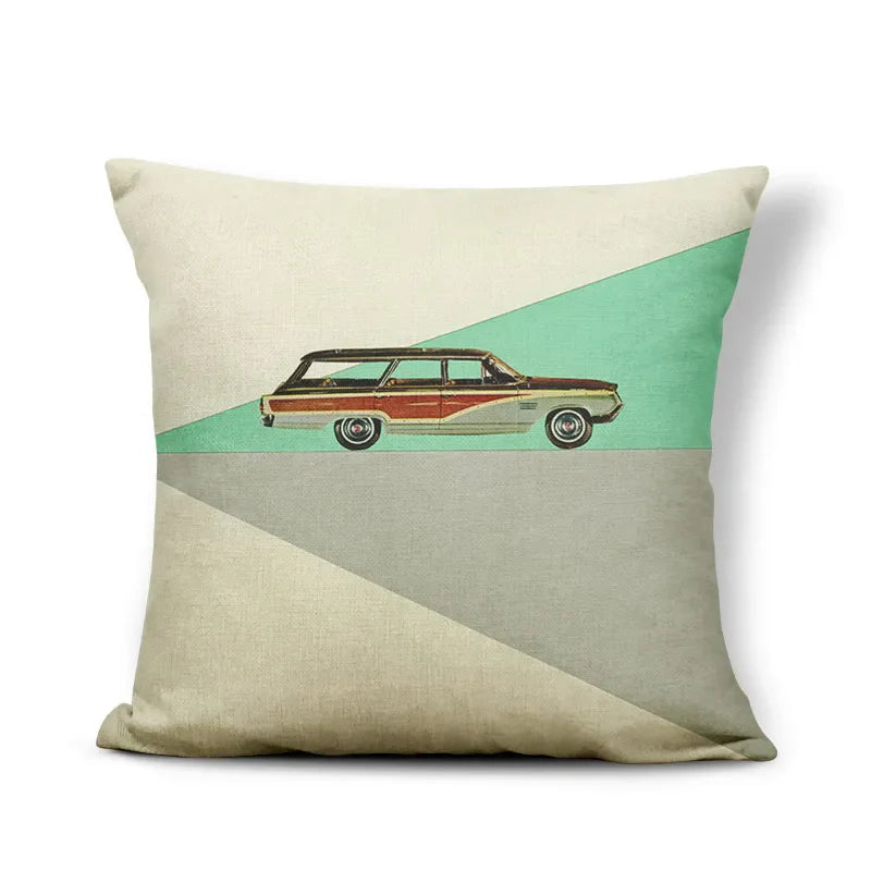 Axyaa Retro Record Camera Pillow Cover - 45X45CM