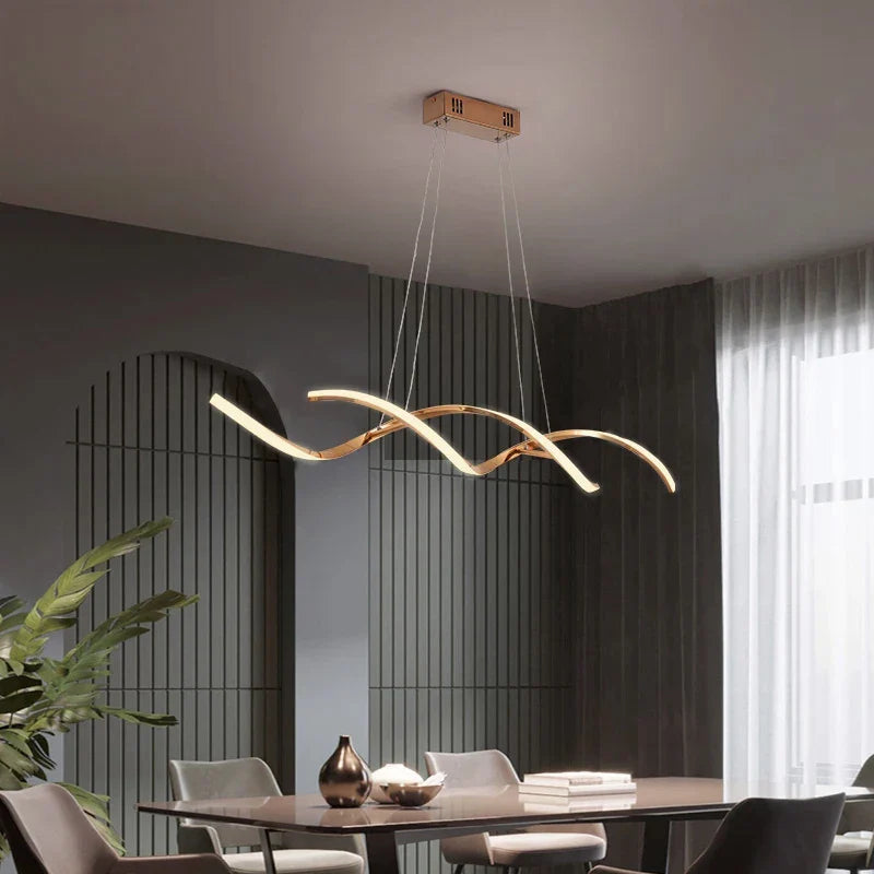 Nordic Style LED Pendant Light by Axyaa - Modern Chrome/Gold Finish