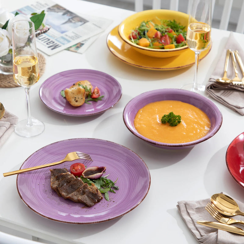 Axya BONITA Mix-Color Dinnerware Set for 12 People