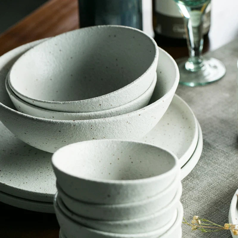 Axya Stoneware Dinner Set: Ceramic Dinnerware Sets for Restaurant Tableware
