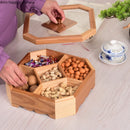 Axya Solid Wood Dried Fruit Snack Storage Box for Living Room Organizing