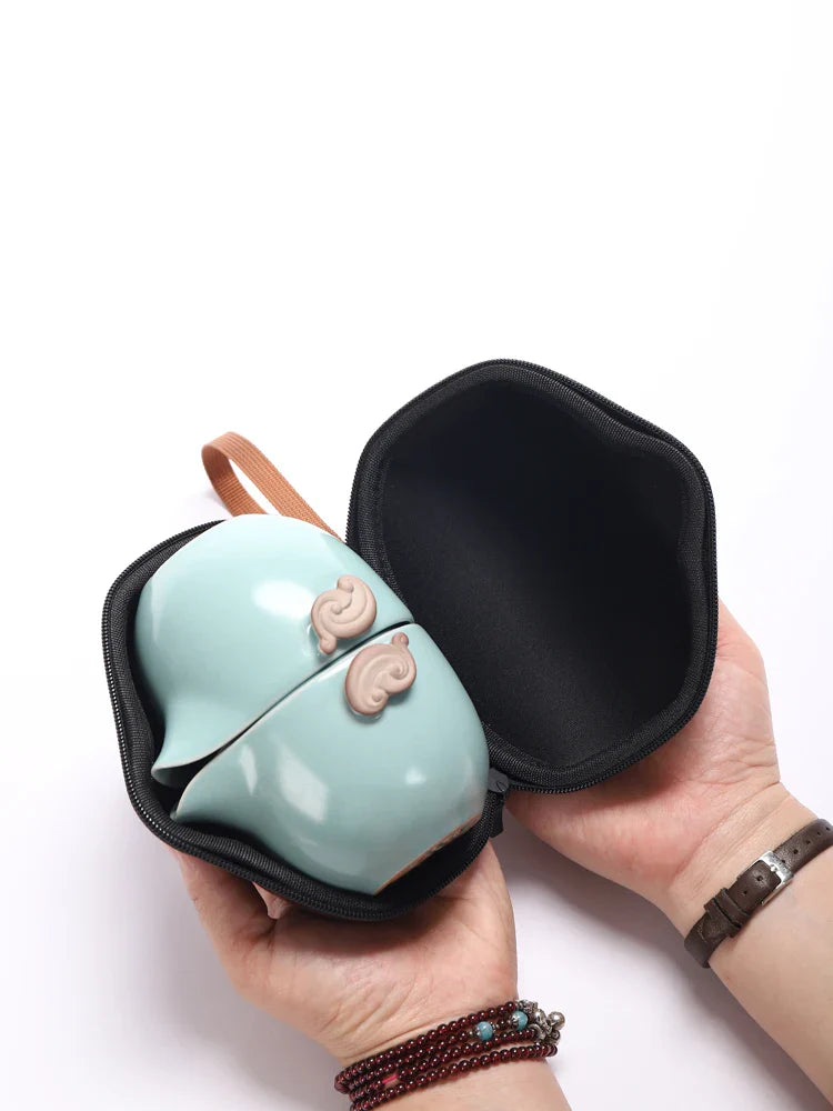 Axya Ceramic Kung Fu Tea Set Portable Travel Kit