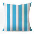 Axyaa Blue Geometric Cotton Linen Pillow Cover for Luxury Home Decor