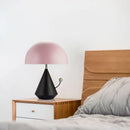 Axyaa Modern Pink Metal Table Lamp - Unique Reading Light for Young Homeowners