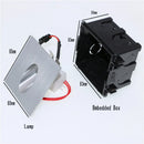 Axyaa Square LED Stair Light - 3W Recessed Aluminum Corner Footlight