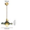 Axyaa Nordic Green Glass Pendant Light with Copper Knob Switch