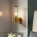 Axyaa Gold Glass Shade Wall Sconce for Living Room & Bedroom