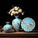 Axyaa Ceramic Vase Set for Home Decor - 3 Piece Wobble Plate Arrangement