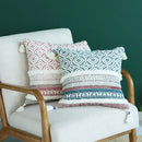 Moroccan Style Tassel Cushion Cover 45x45cm for Home Decor Sofa Bed - Axyaa