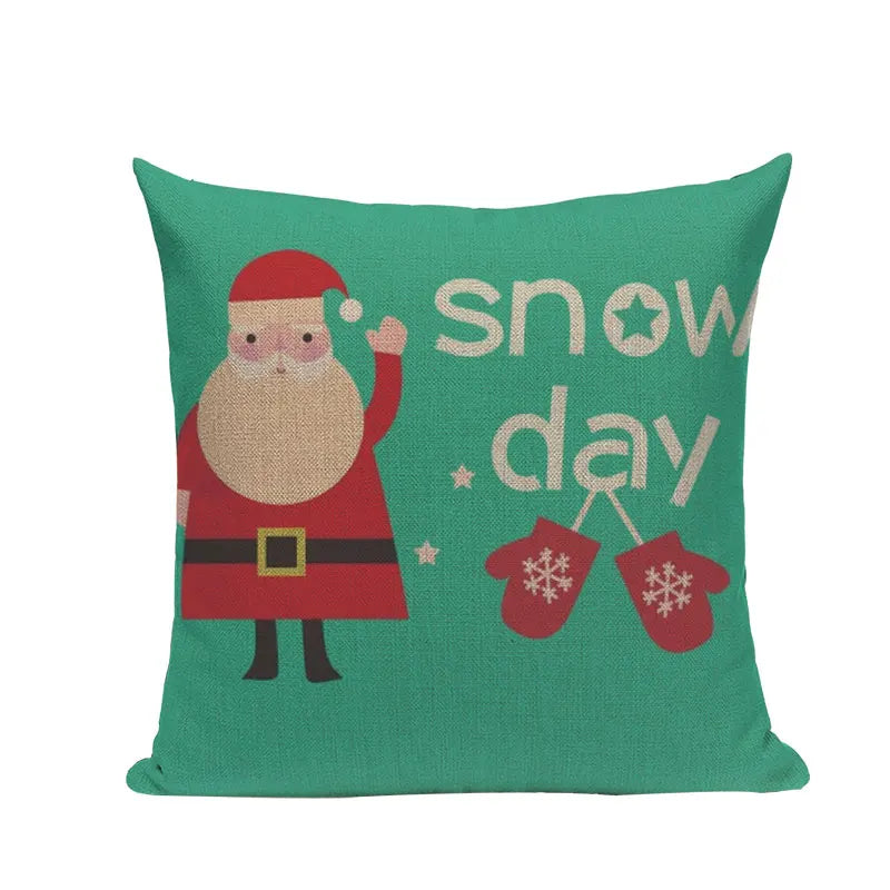 Axyaa Christmas Birthday Cushion Cover 45X45cm - Bedroom Sofa Decor Cojines