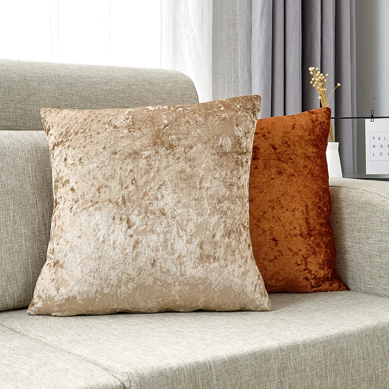 Velvet Decorative Pillows for Sofa, Super Soft Cover, Nordic Home Decor, Axyaa