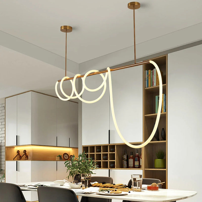 Axyaa Modern LED Pendant Lights for Living Room and Dining, 360 Degree Luminous Indoor Decorative Hanging Lamps