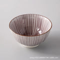 Axyaa Wind Ceramic Salad Bowl Set - Stylish Threaded Rice Bowls for Home