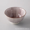 Axyaa Wind Ceramic Salad Bowl Set - Stylish Threaded Rice Bowls for Home