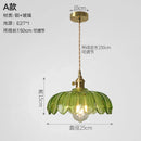 Axyaa Nordic Style Copper Pendant Light with Glass Shade - Modern Hanging Lamp