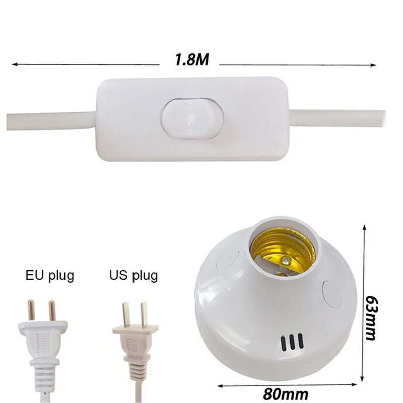 Axyaa Wireless E27 LED Lamp Base with Timer for Home Bedroom