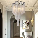 Axyaa Tassel Pendant Aluminum Chain Chandelier for Living Room Kitchen