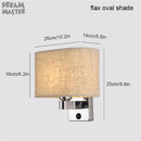 Axyaa Vintage Industrial Oval Lampshade Wall Sconce for Bedroom Reading