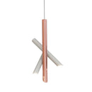 Axyaa Rose Gold Tubes Pendant Light | Modern Designer Lamp