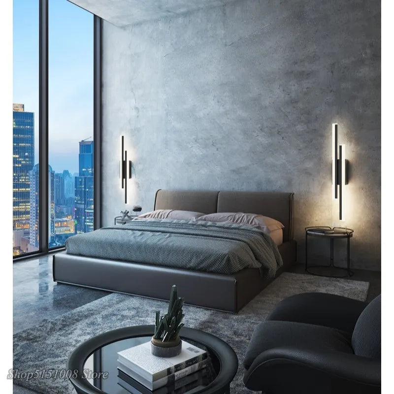 Axyaa Modern Nordic LED Wall Lamp Strip for Living Room Bedroom Decor