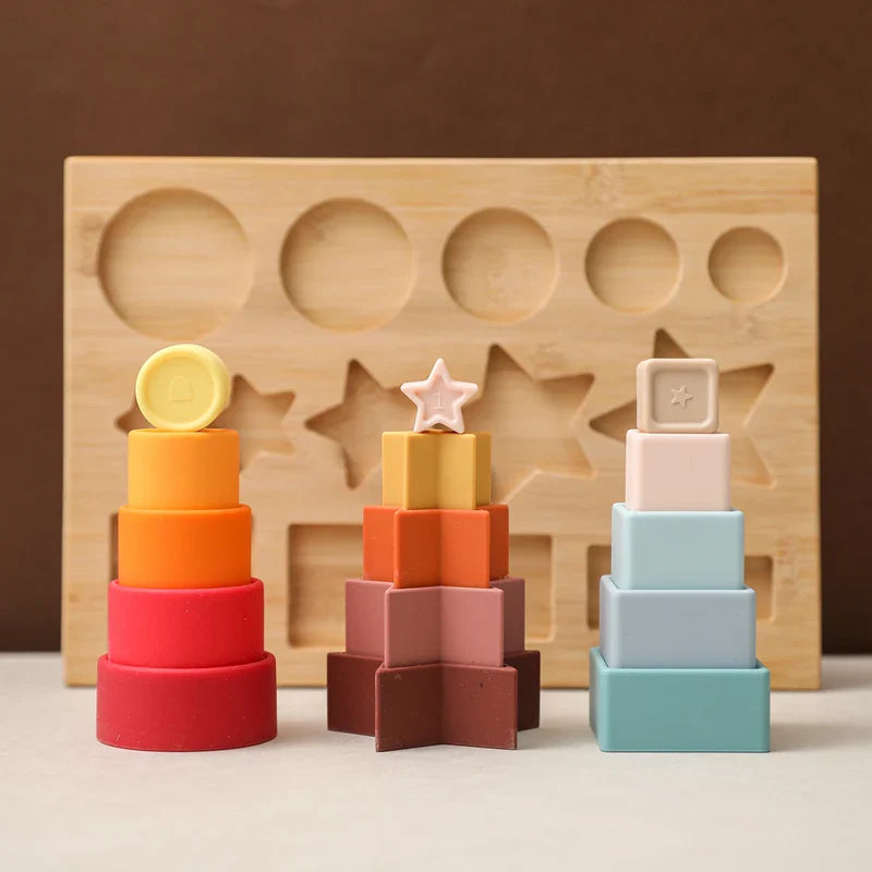Axya Silicone Block Montessori Toy Set