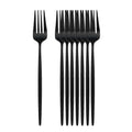 Axyaa Black Gold Dinner Fork Set - Stainless Steel Silverware Flatware Tableware